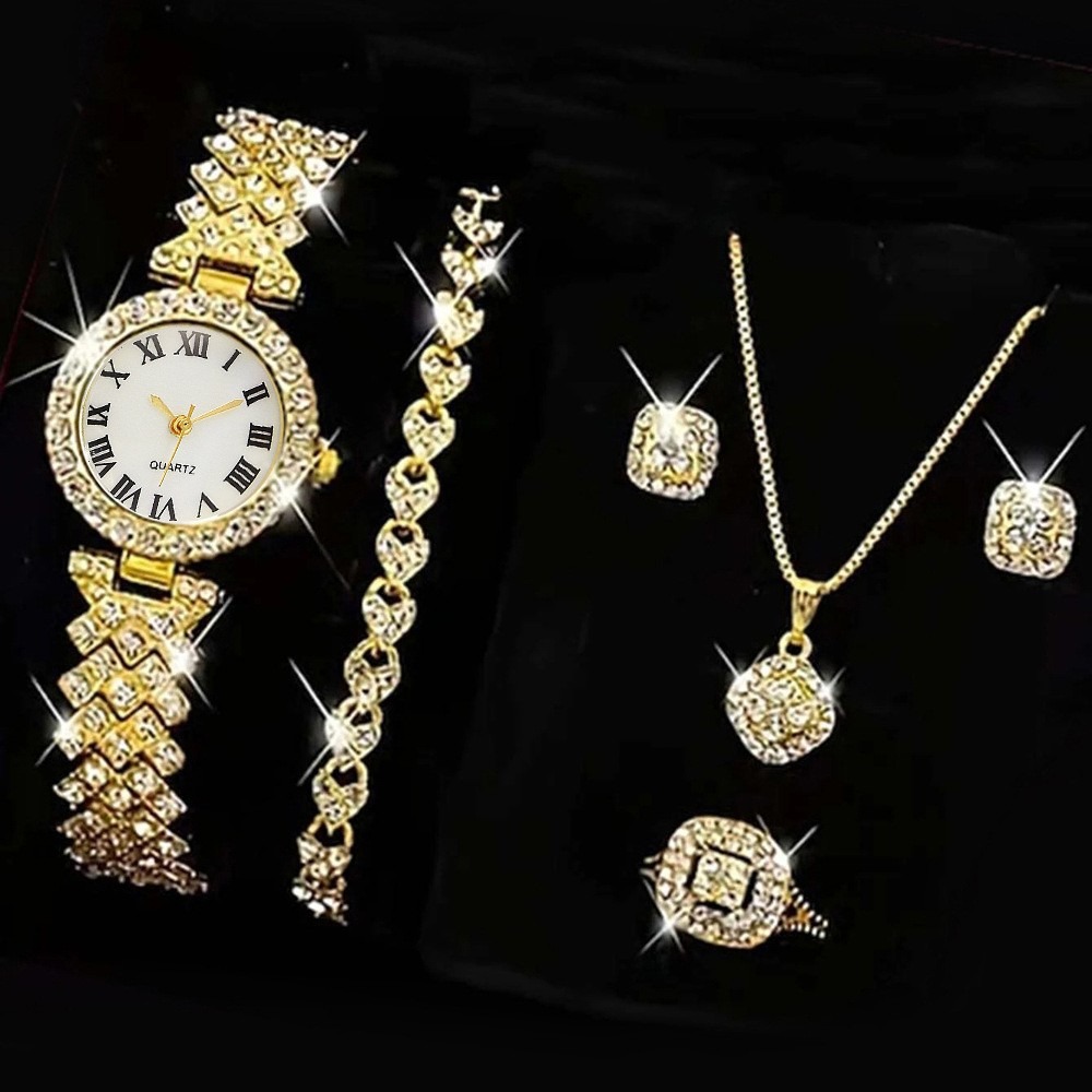 Jewelry Watch Making - 6PCS/Set Luxury Rhinestone Women Watches Fashion