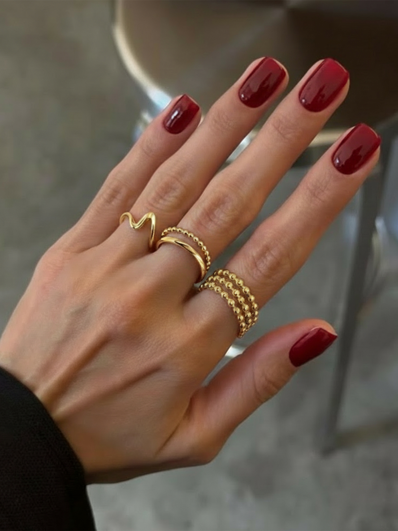 Minimalist Ring Stackable - Minimalist Adjustable Open Rings Set, 3Pcs