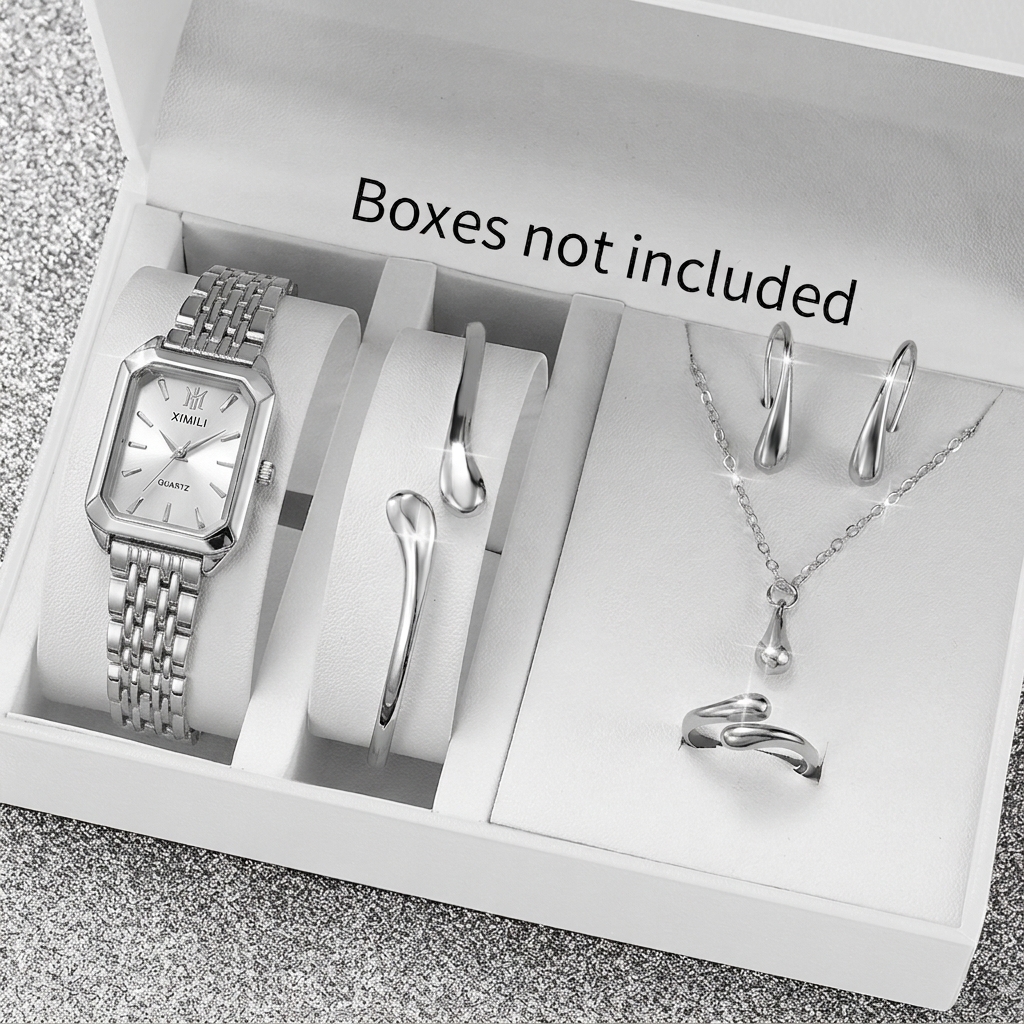 Jewelry Like Watches - 6PCS Fashion Rectangle Women Quartz Watch