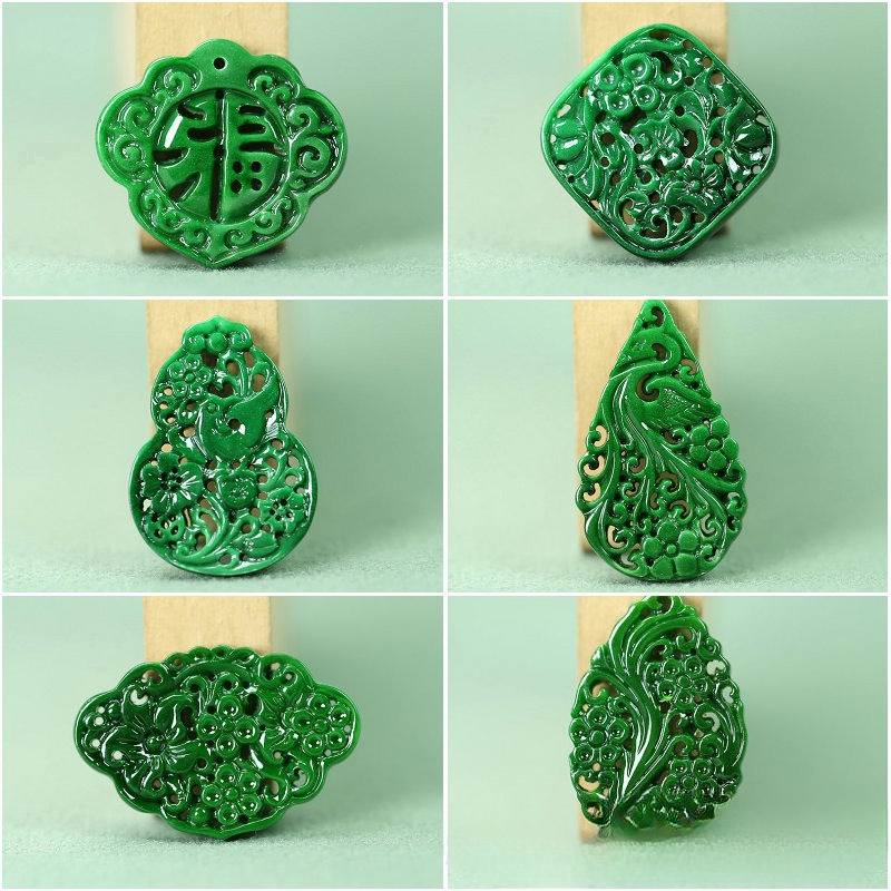 Jewelry & Watches Ltd - 2pcs DIY Natural Dry Green Emerald