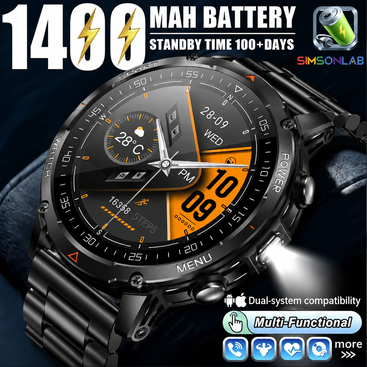 Italian Jewelry Watches - New Durable 1400mAh Battery T-rex3 Men