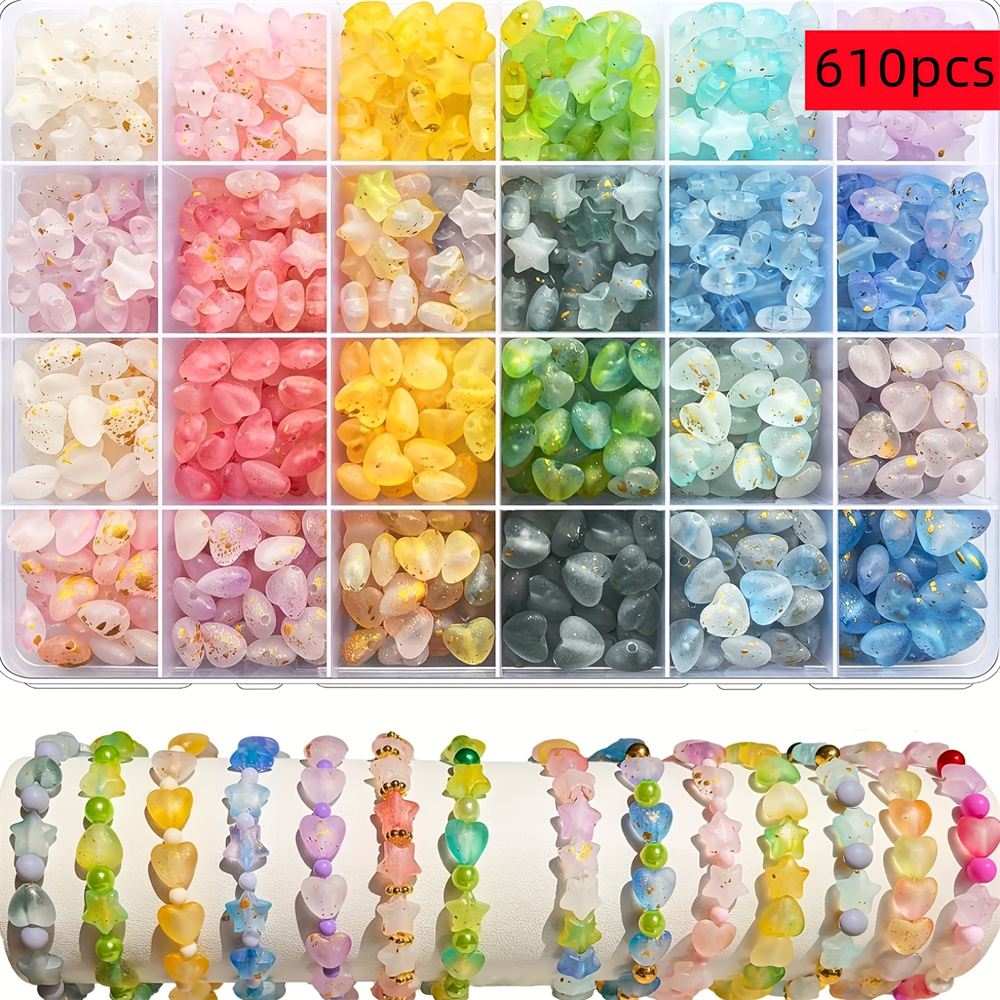 Moon Star Earrings - 610pcs 24 grid Star Moon Mixed