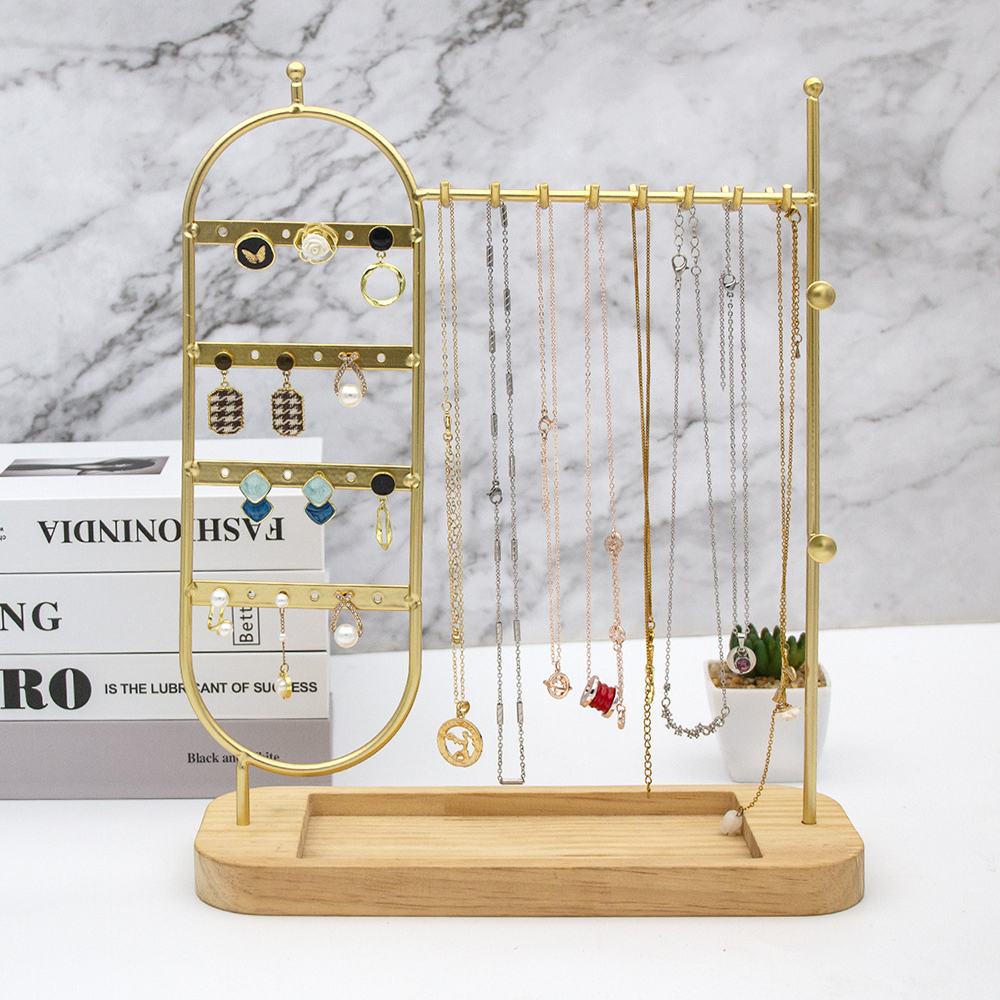 1 desktop solid wood base jewe - Jewelry And Watches Stores 评论和价格