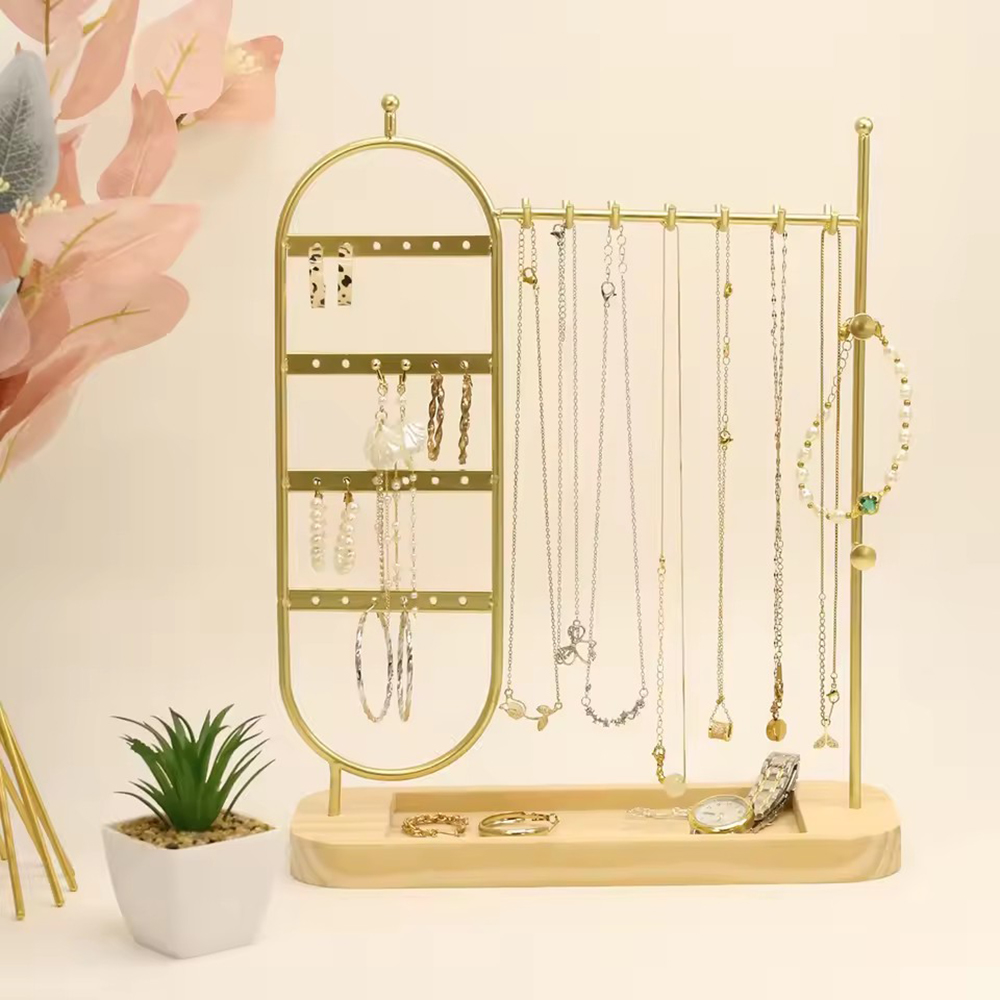 1 desktop solid wood base jewe - Jewelry And Watches Stores 评论和价格
