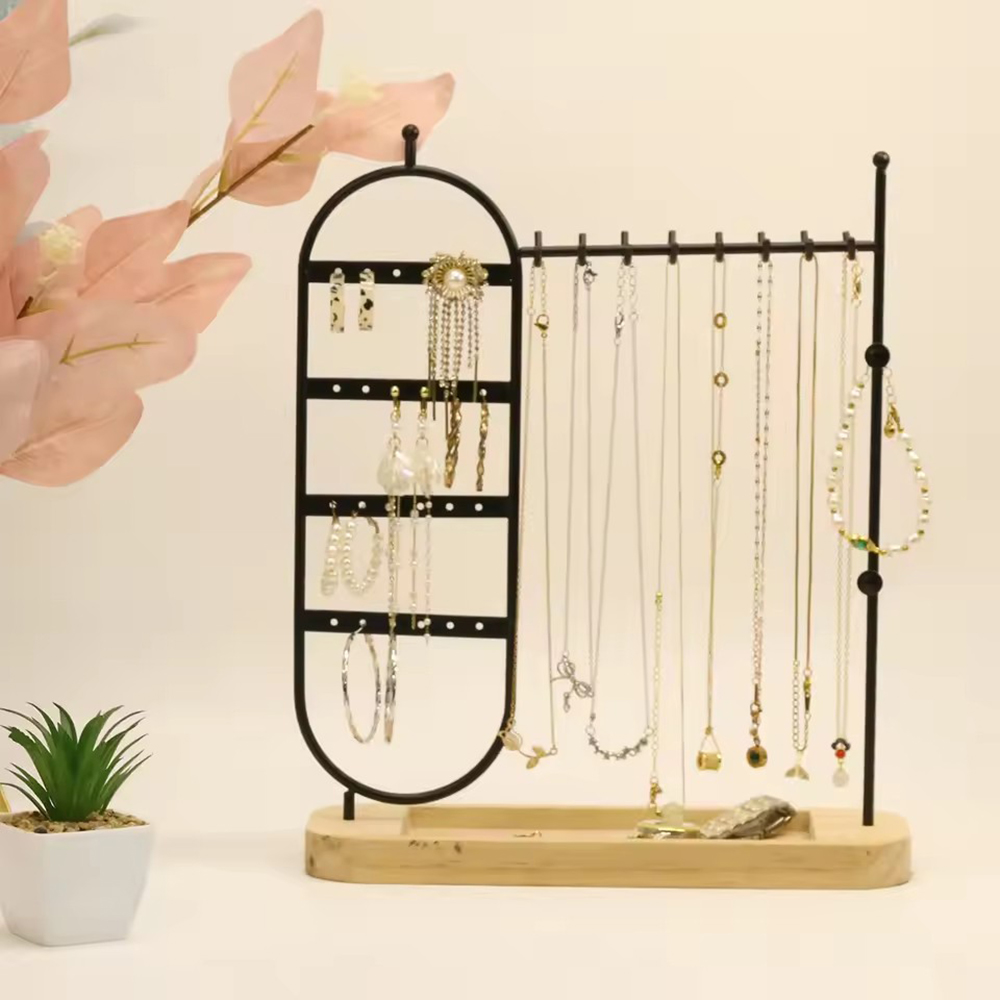 1 desktop solid wood base jewe - Jewelry And Watches Stores 评论和价格