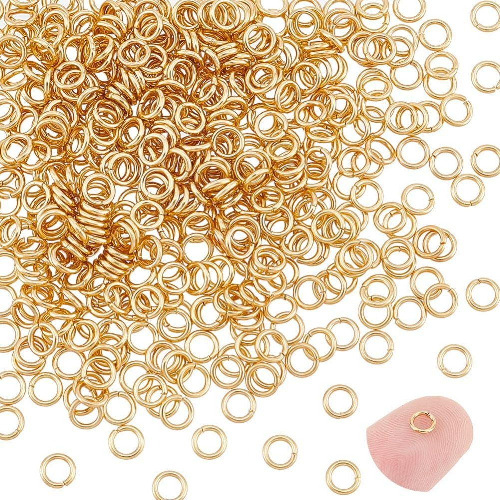 About 500pcs 4mm Gold Jump Rin - Gold Plated Ring 评论和价格