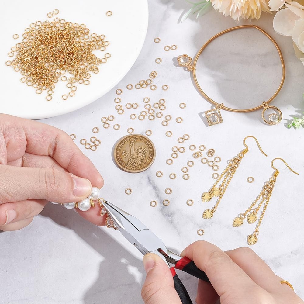 About 500pcs 4mm Gold Jump Rin - Gold Plated Ring 评论和价格