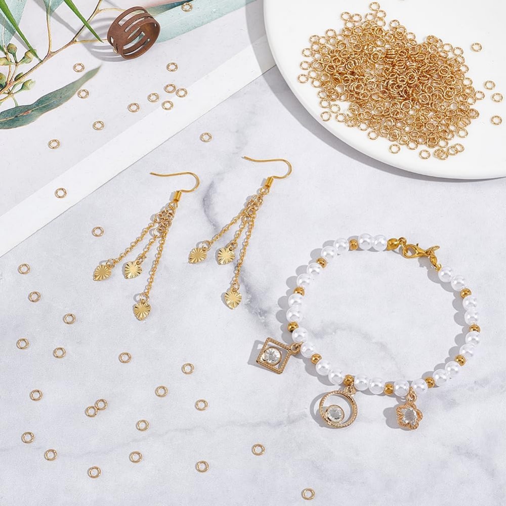 About 500pcs 4mm Gold Jump Rin - Gold Plated Ring 评论和价格