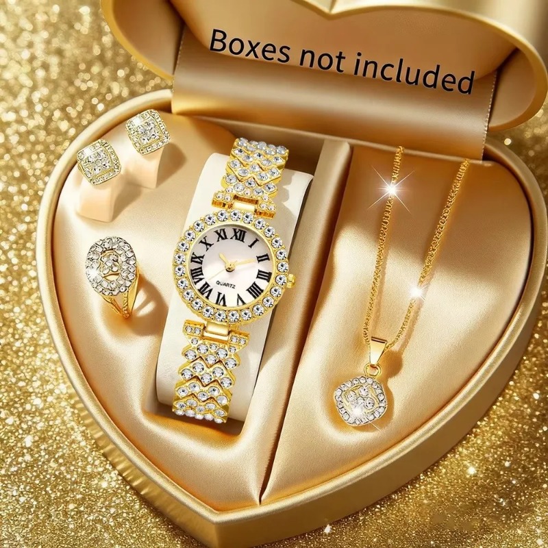 5PCS Luxury Rhinestone Women's - Jewelry Watch Making 评论和价格