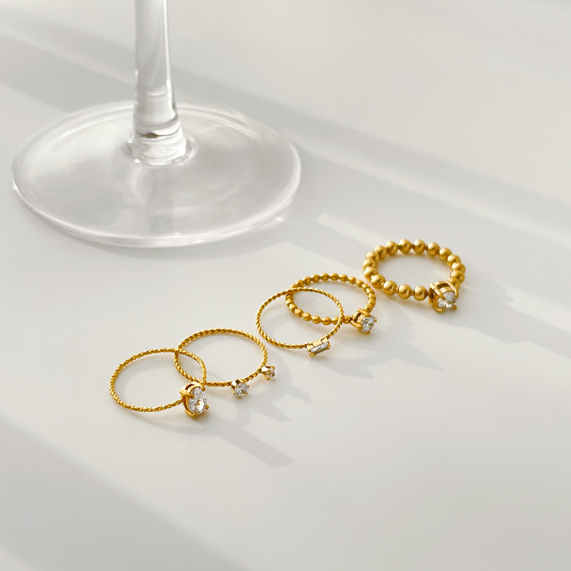 Ins Minimalist Dainty CZ Rings - Minimalist Ring Stackable 评论和价格