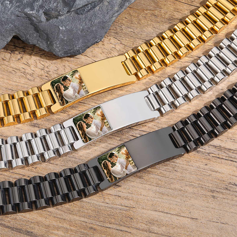 Custom Picture Text Bracelet W - Jewelry Like Watches 评论和价格