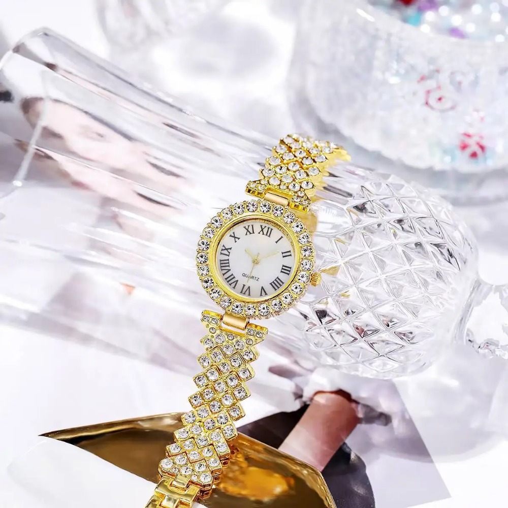 6PCS/Set Luxury Rhinestone Wom - Jewelry Watch Making 评论和价格