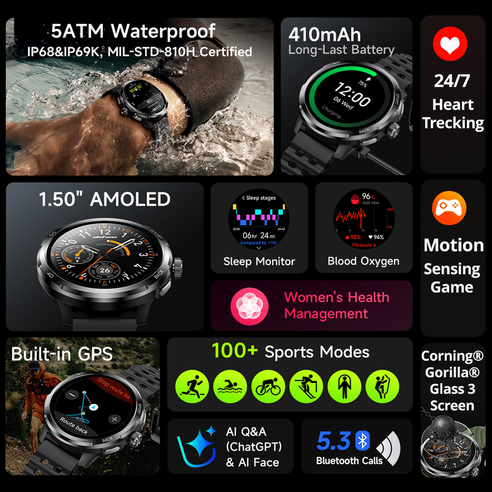 Ulefone Armor Watch Pro Smartw - Italian Jewelry Watches 评论和价格