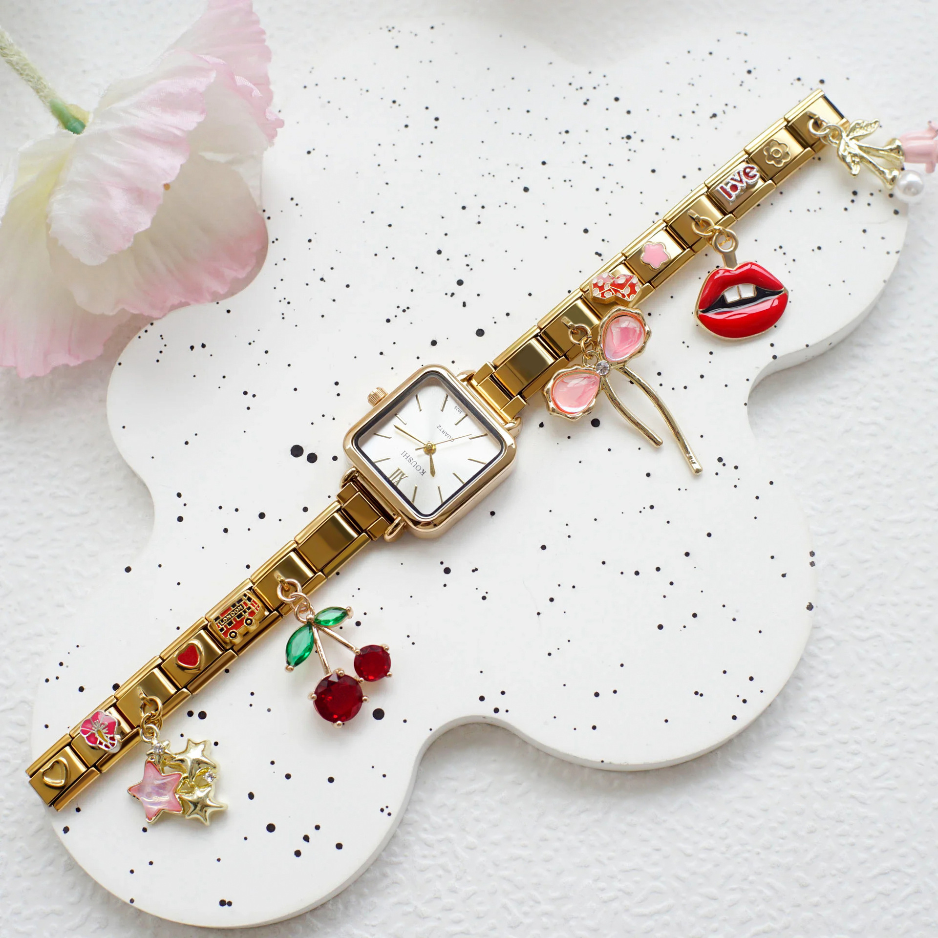 Women Square Italian Watch Sta - Jewelry Like Watches 评论和价格