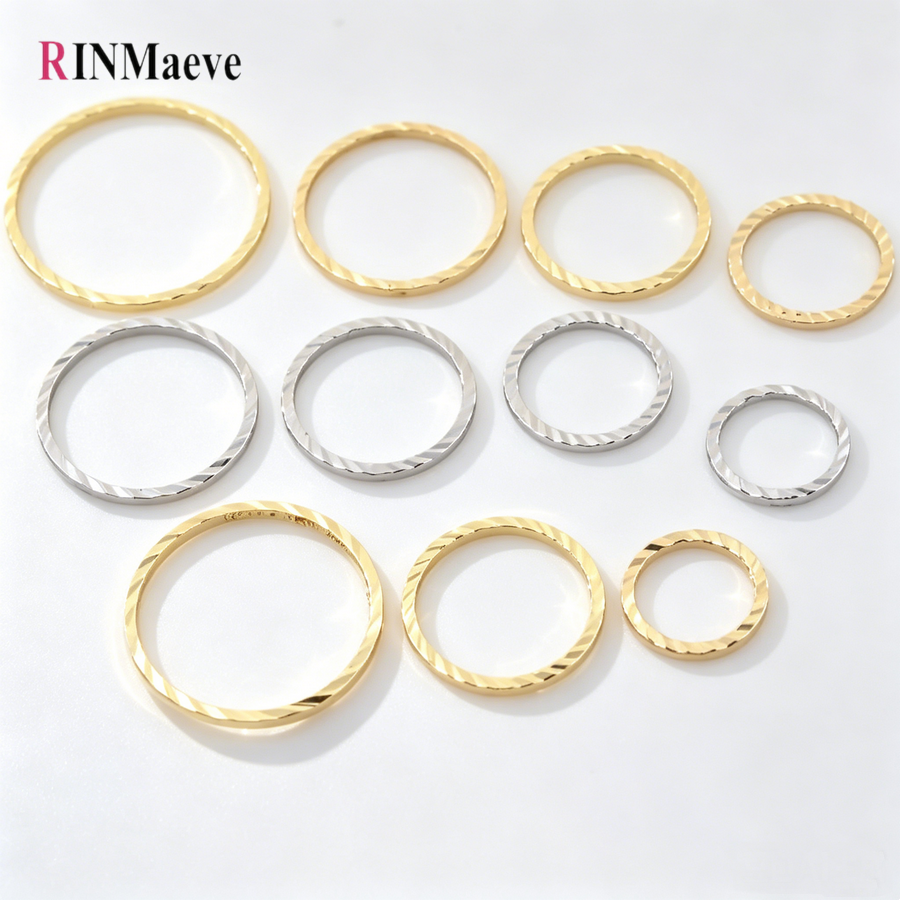 20PCS 10MM 12MM 18MM 14K Gold  - Gold Plated Ring 评论和价格