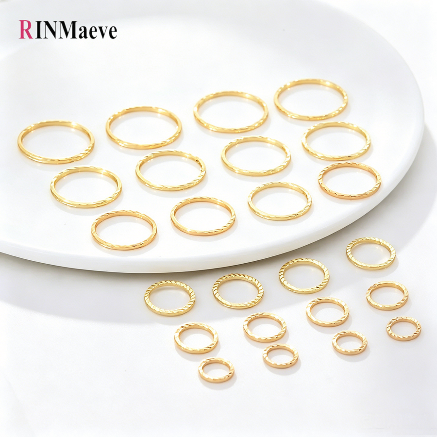 20PCS 10MM 12MM 18MM 14K Gold  - Gold Plated Ring 评论和价格