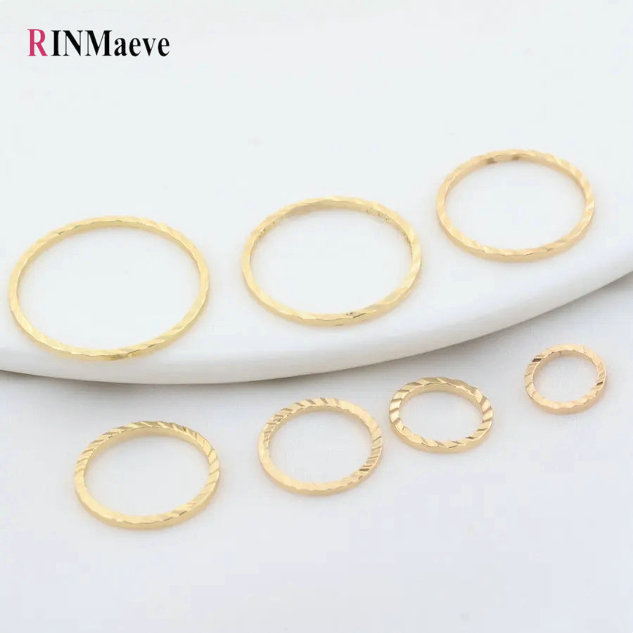 20PCS 10MM 12MM 18MM 14K Gold  - Gold Plated Ring 评论和价格