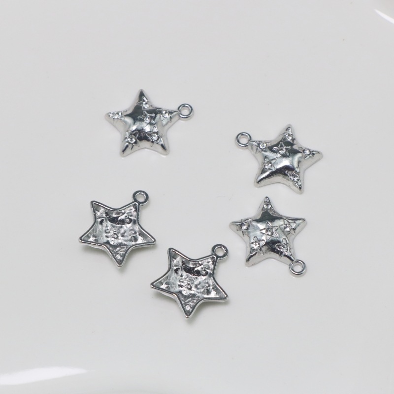 10Pcs DIY Crystal Stars Charms - Moon Star Earrings 评论和价格