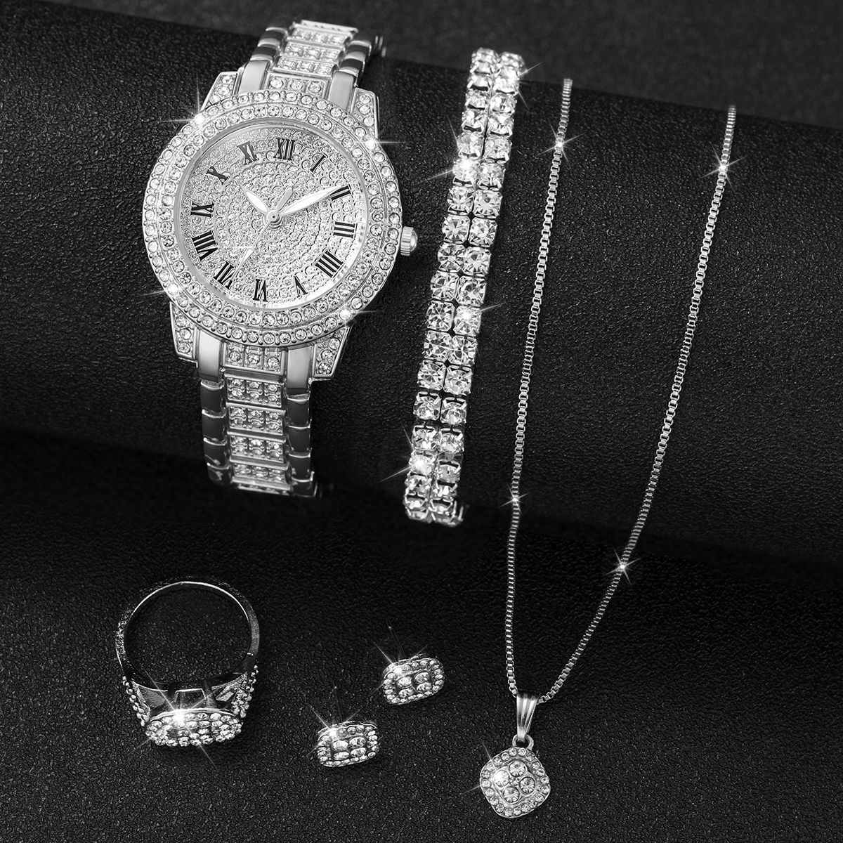 Full diamond silver shell Roma - Jewelry Watch Making 评论和价格