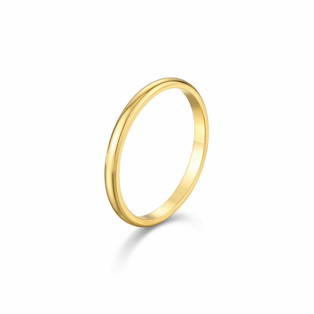 Durable Stackable Plain Band R - Minimalist Ring Stackable 评论和价格