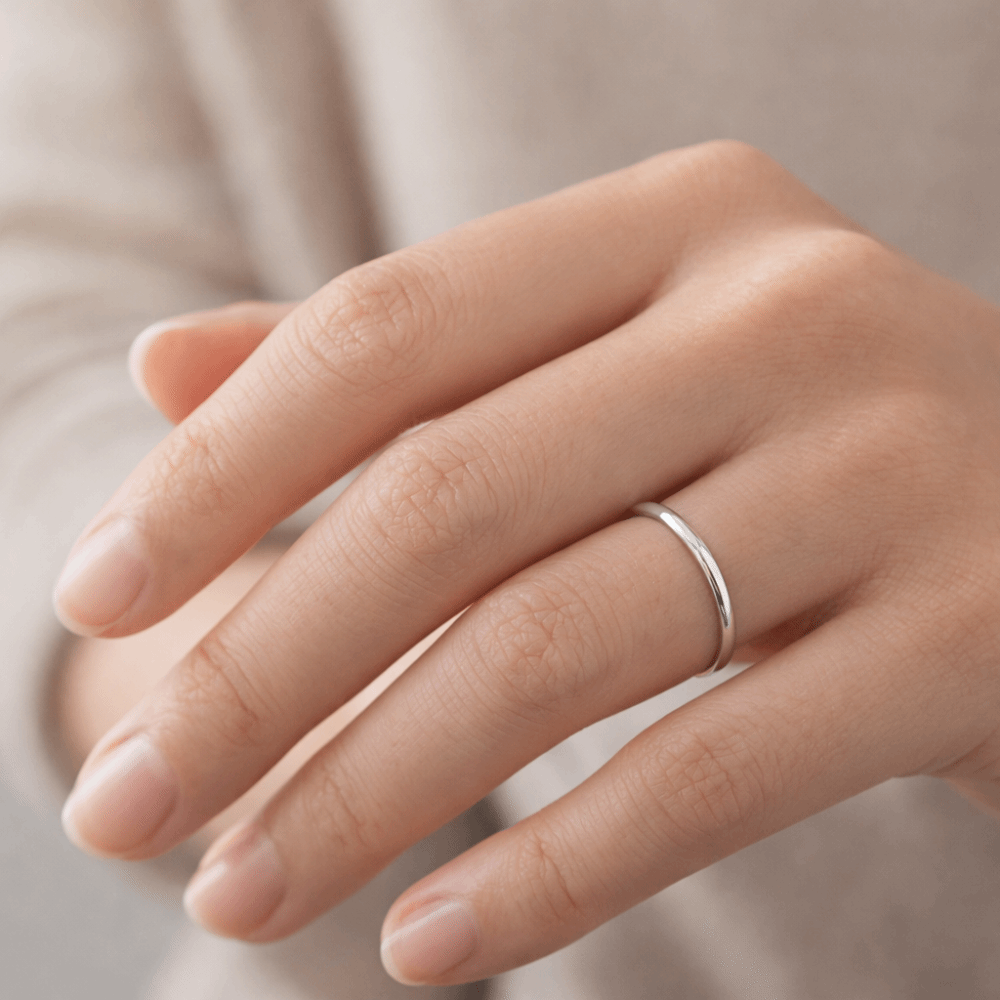 Durable Stackable Plain Band R - Minimalist Ring Stackable 评论和价格