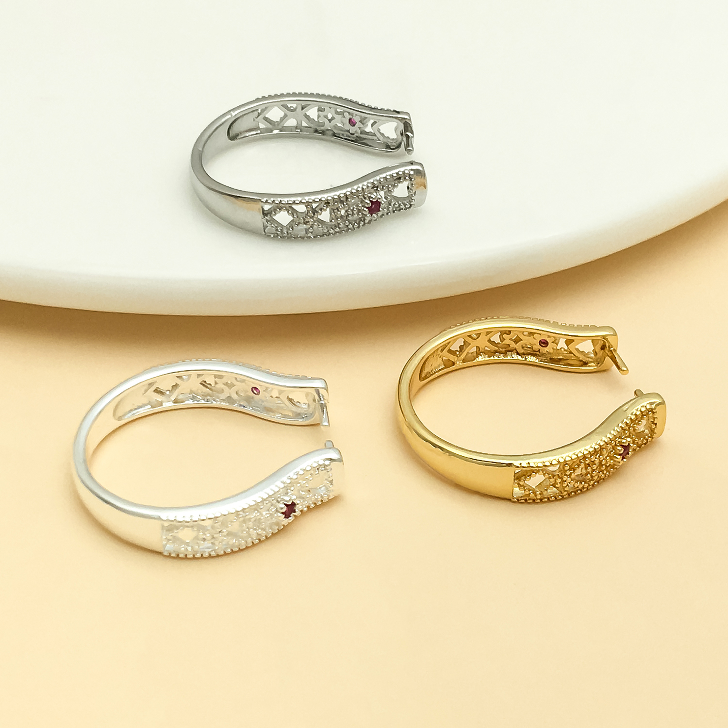 5pcs 18k Gold-Plated Copper Th - Gold Plated Ring 评论和价格