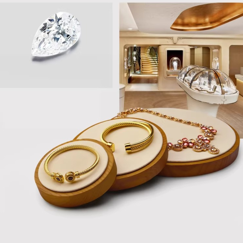 Solid Wood Jewelry Display Tra - Jewelry And Watches Stores 评论和价格