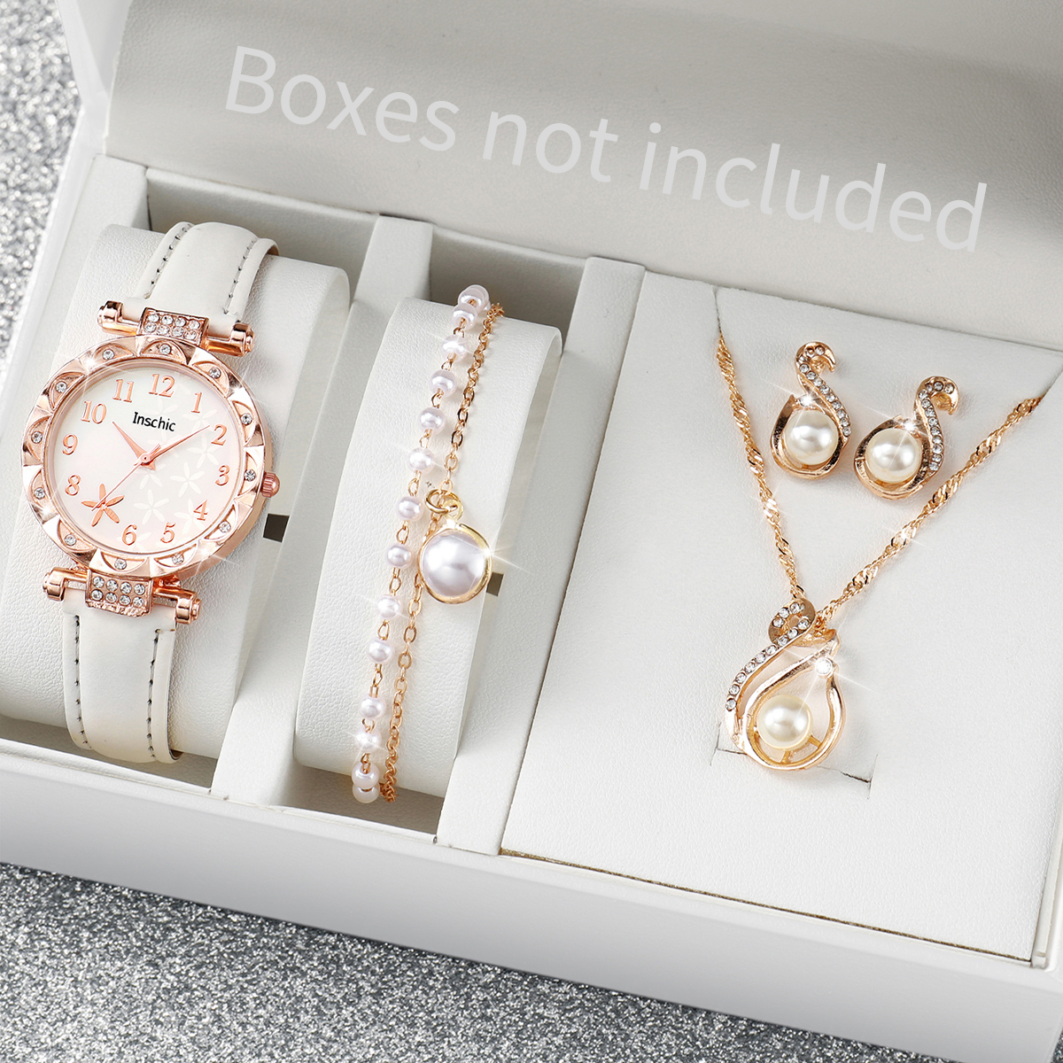 5/6PCS Fashion Rhinestone Wome - Jewelry Like Watches 评论和价格