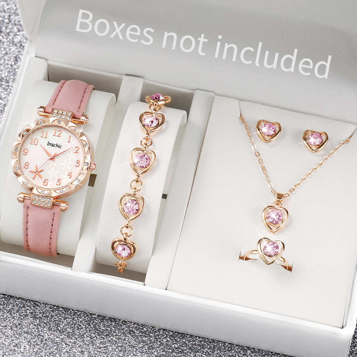 5/6PCS Fashion Rhinestone Wome - Jewelry Like Watches 评论和价格