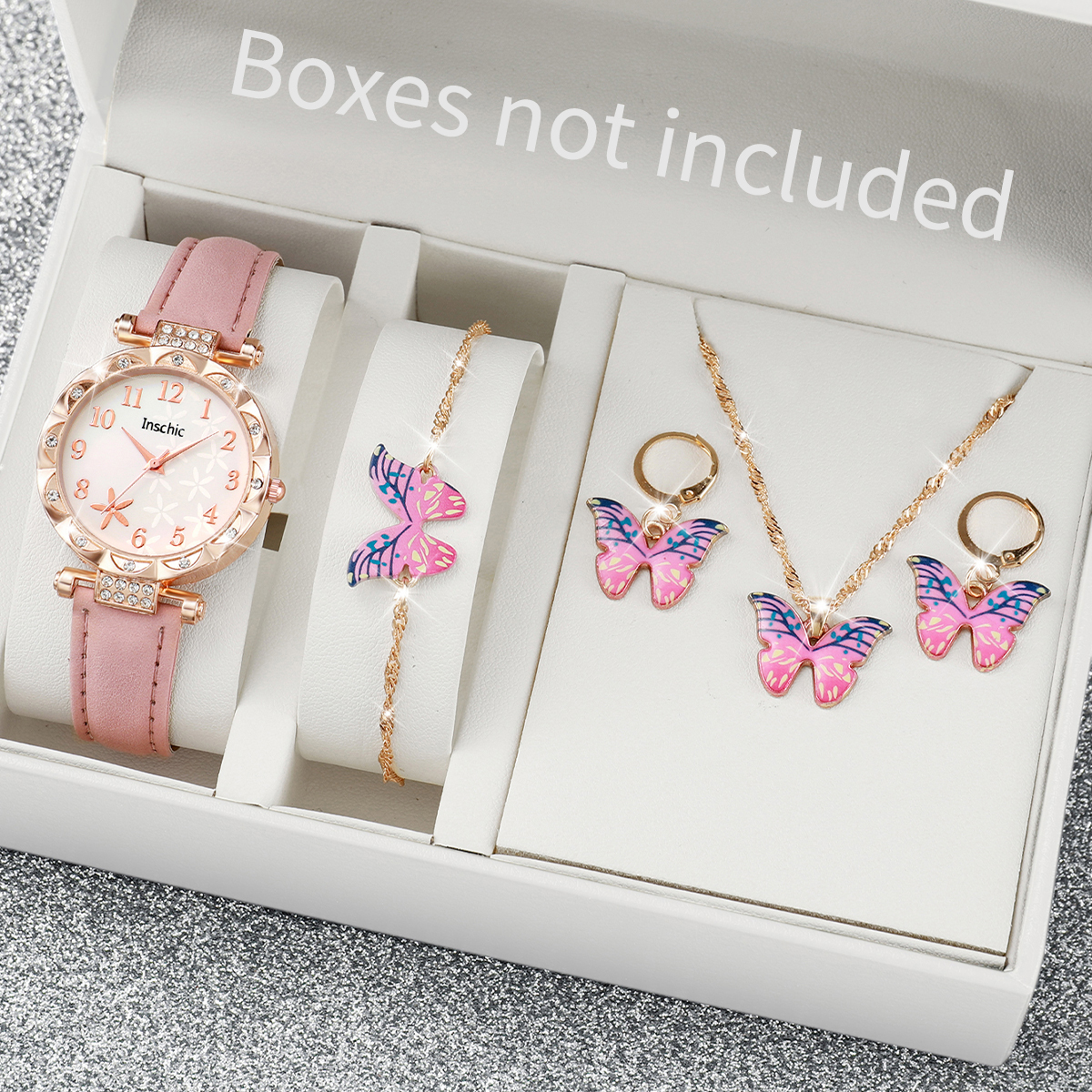 5/6PCS Fashion Rhinestone Wome - Jewelry Like Watches 评论和价格