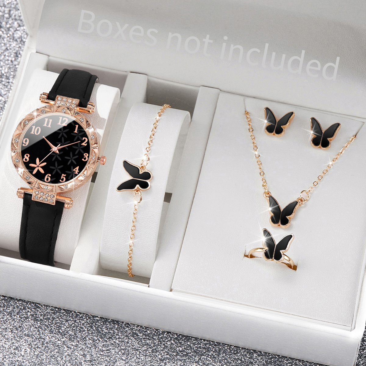 5/6PCS Fashion Rhinestone Wome - Jewelry Like Watches 评论和价格