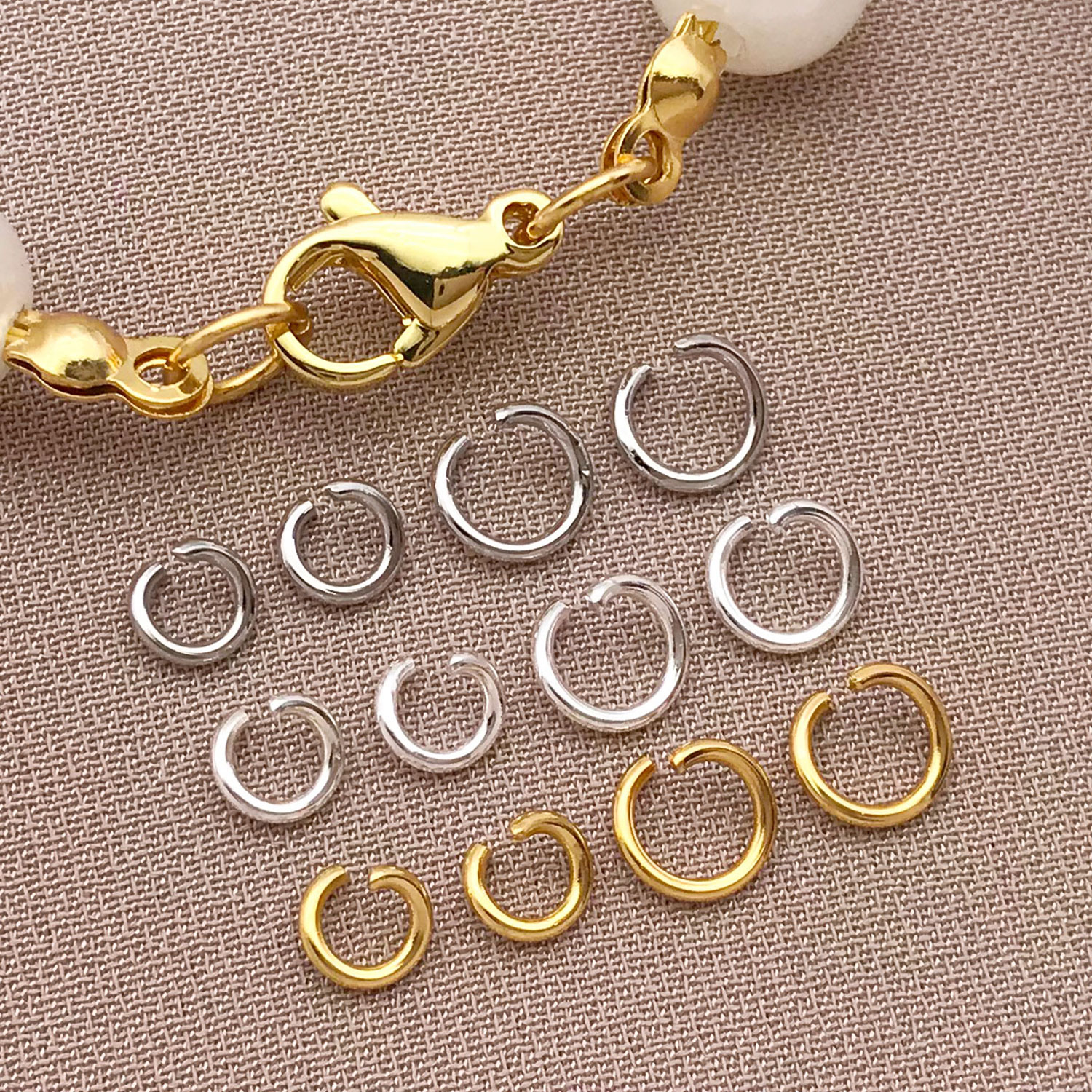200pcs 4/5mm 18K Gold Plated S - Gold Plated Ring 评论和价格