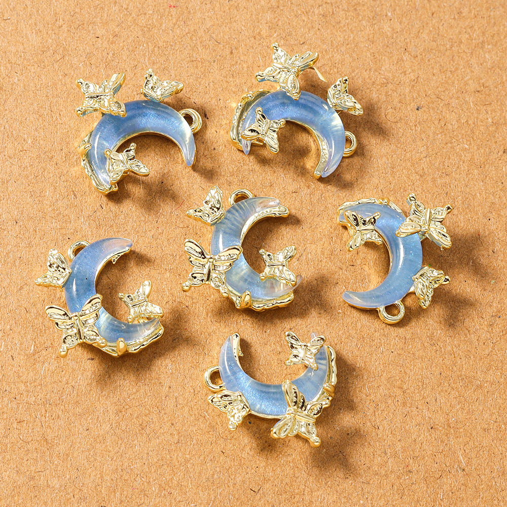 5pcs Delicate Butterfly Crysta - Moon Star Earrings 评论和价格