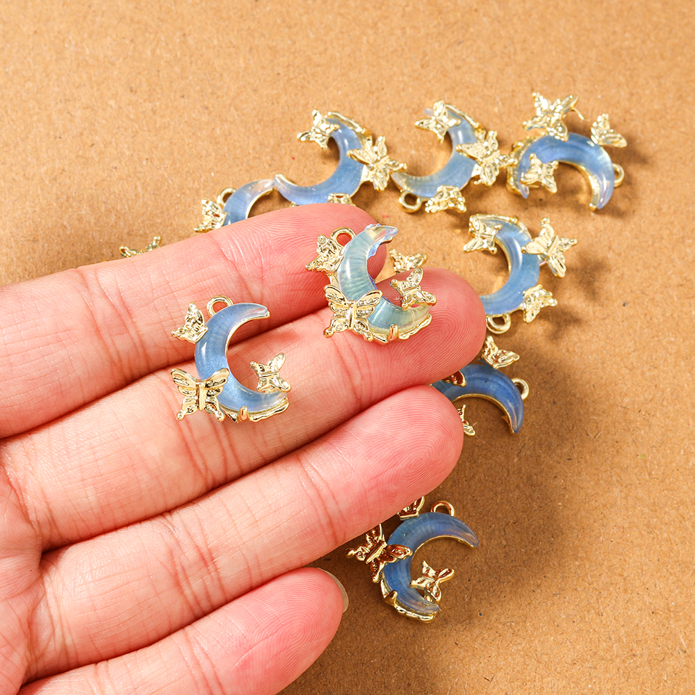 5pcs Delicate Butterfly Crysta - Moon Star Earrings 评论和价格