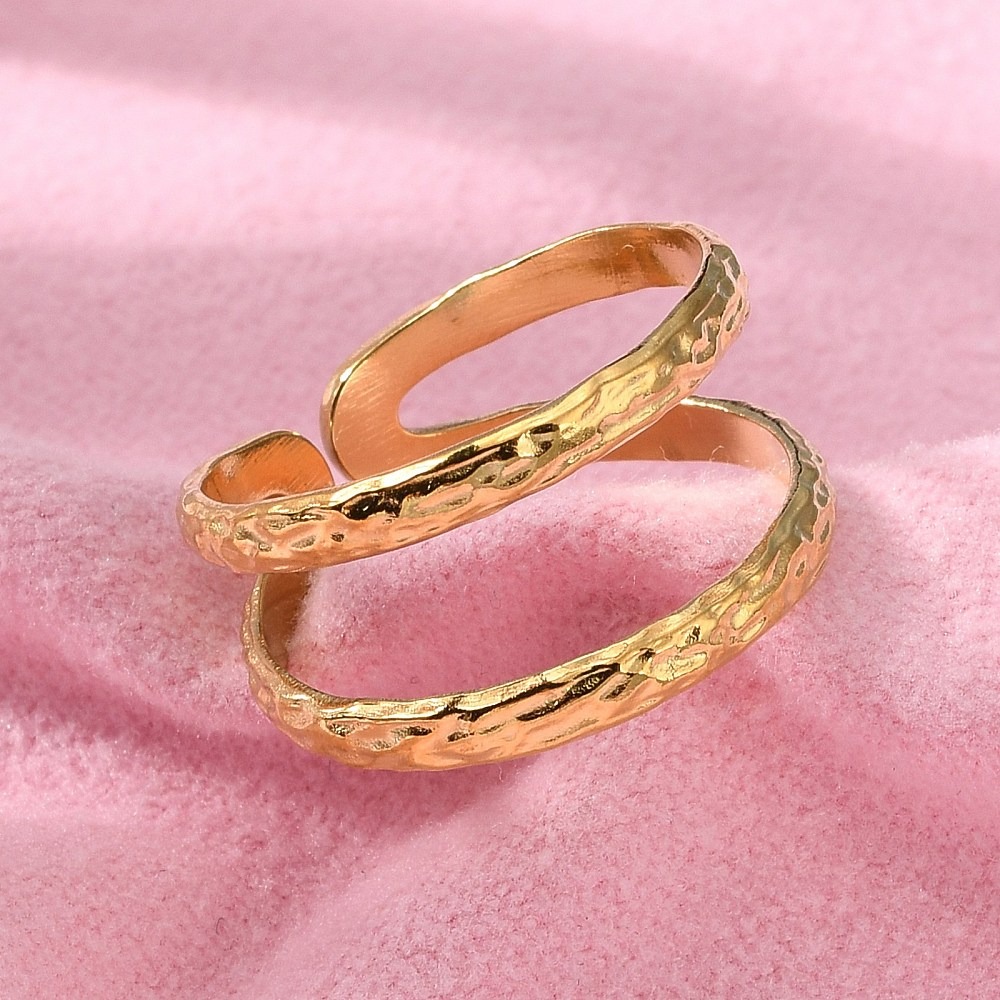 Ion Plating(IP) 304 Stainless  - Gold Plated Ring 评论和价格