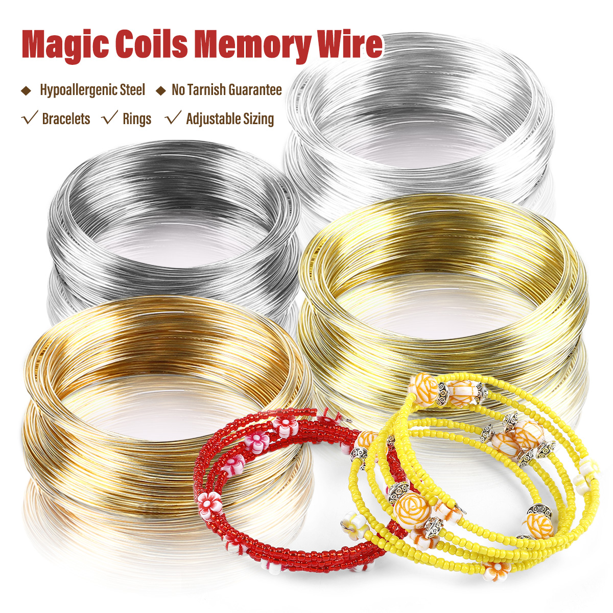 0.6mm Stainless Steel Memory W - Gold Plated Ring 评论和价格
