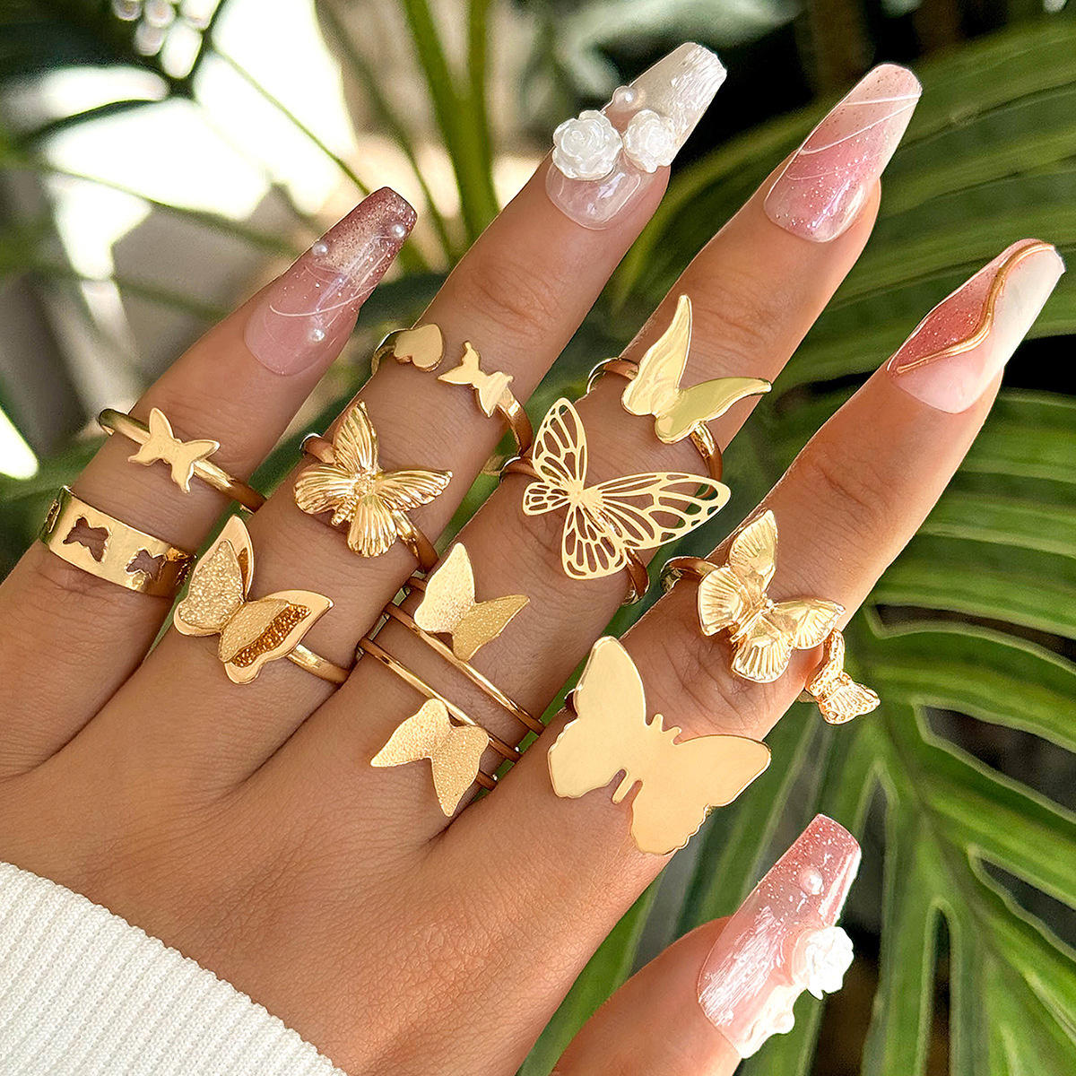 Butterfly Figure 8 Ring Set 14 - Minimalist Ring Stackable 评论和价格