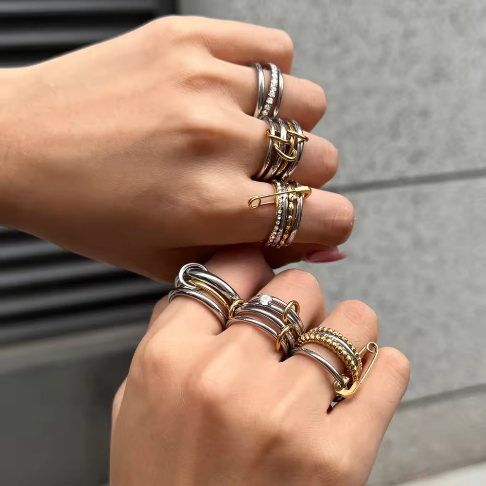 Minimalist 18K Gold Color Plat - Minimalist Ring Stackable 评论和价格