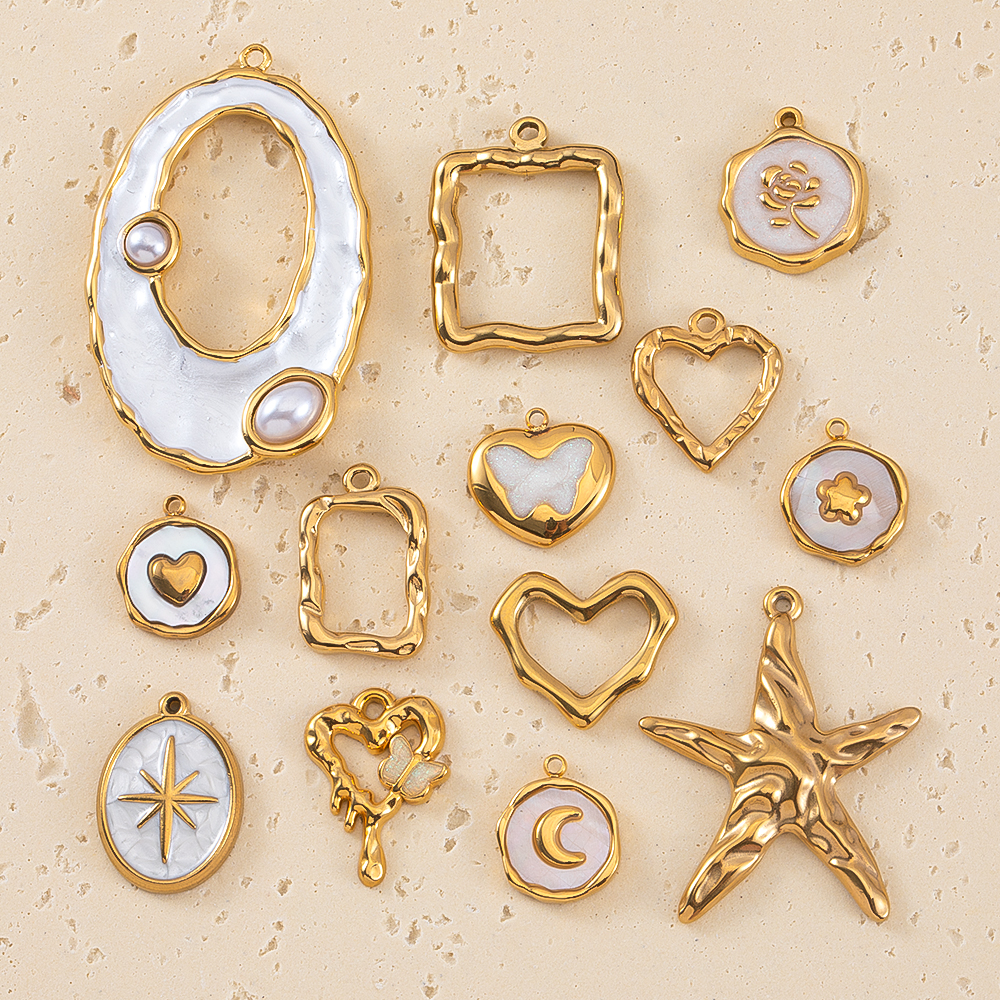 2pcs White Enamel Stainless St - Moon Star Earrings 评论和价格
