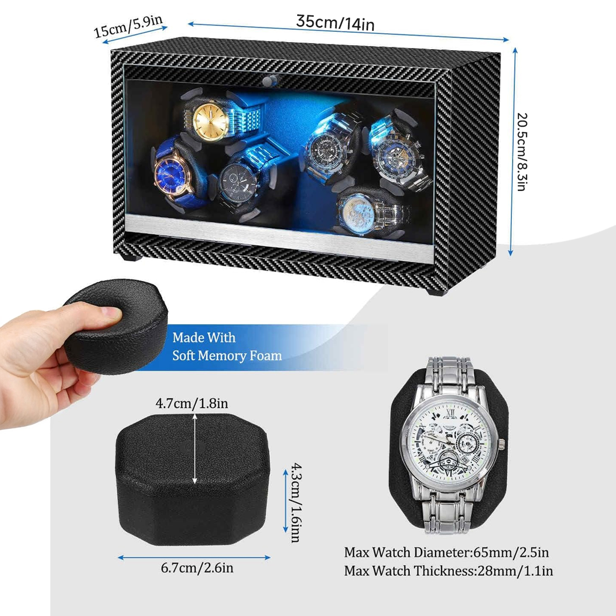 Watch Winder for Automatic Wat - Jewelry And Watches Stores 评论和价格