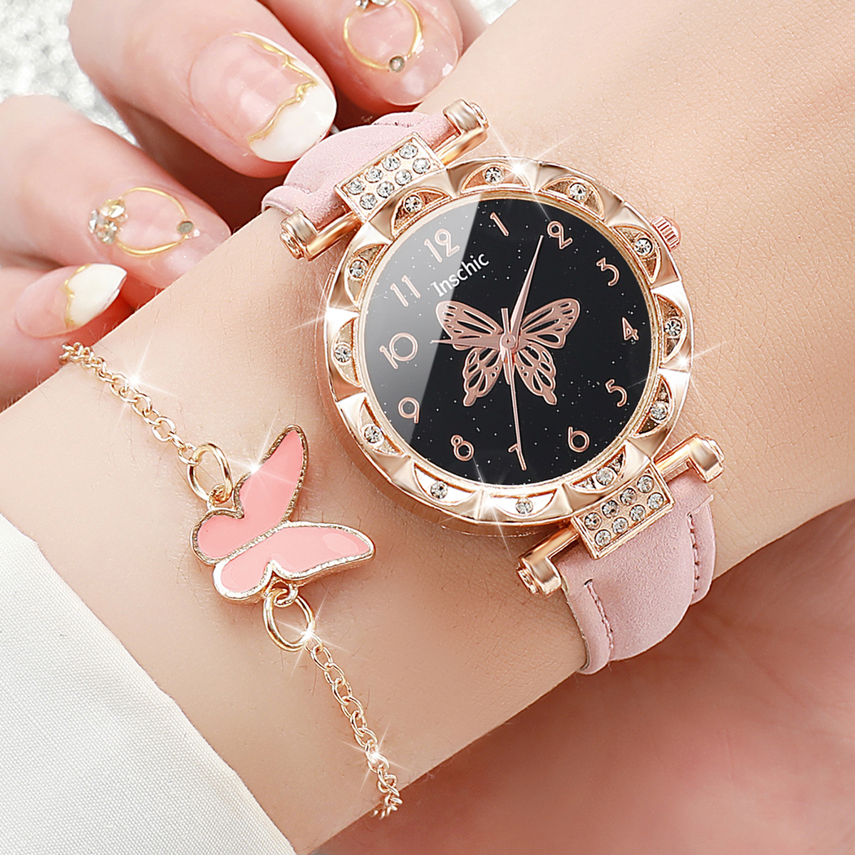 6PCS/Set Fashion Butterfly Dia - Jewelry Like Watches 评论和价格