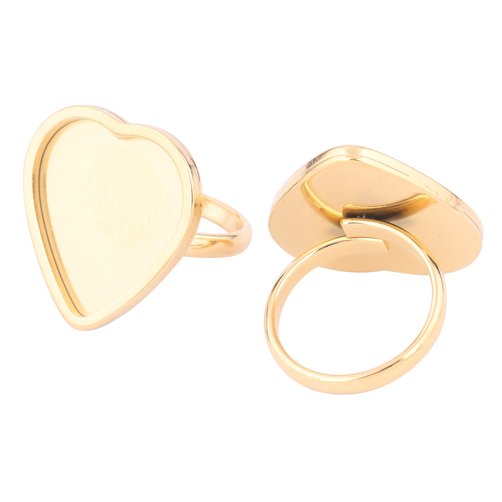 5pcs Stainless Steel Gold Plat - Gold Plated Ring 评论和价格