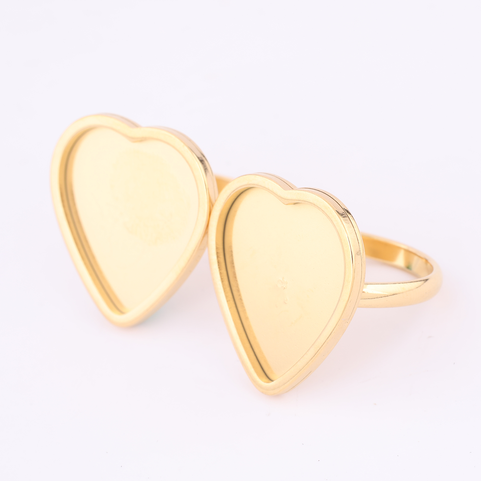 5pcs Stainless Steel Gold Plat - Gold Plated Ring 评论和价格