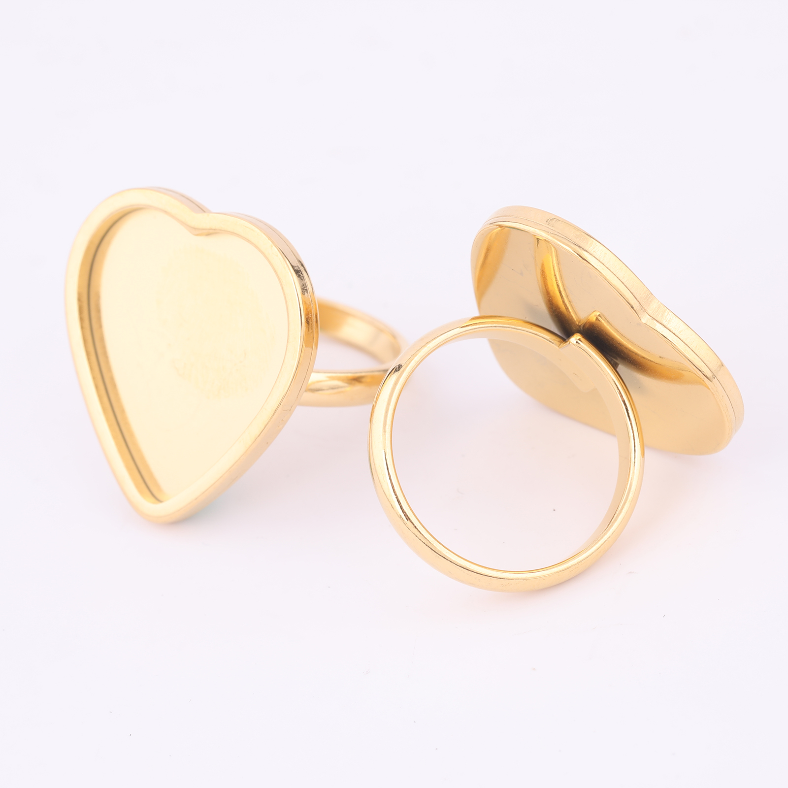 5pcs Stainless Steel Gold Plat - Gold Plated Ring 评论和价格