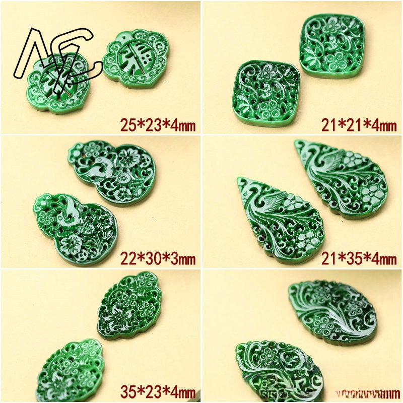 2pcs DIY Natural Dry Green Eme - Jewelry & Watches Ltd 评论和价格