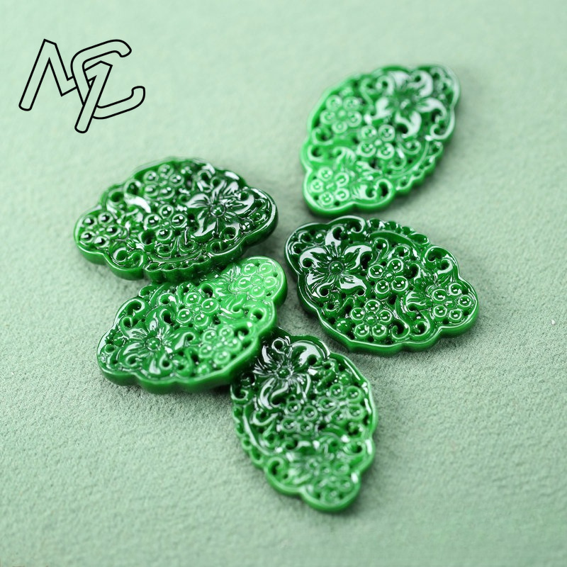 2pcs DIY Natural Dry Green Eme - Jewelry & Watches Ltd 评论和价格