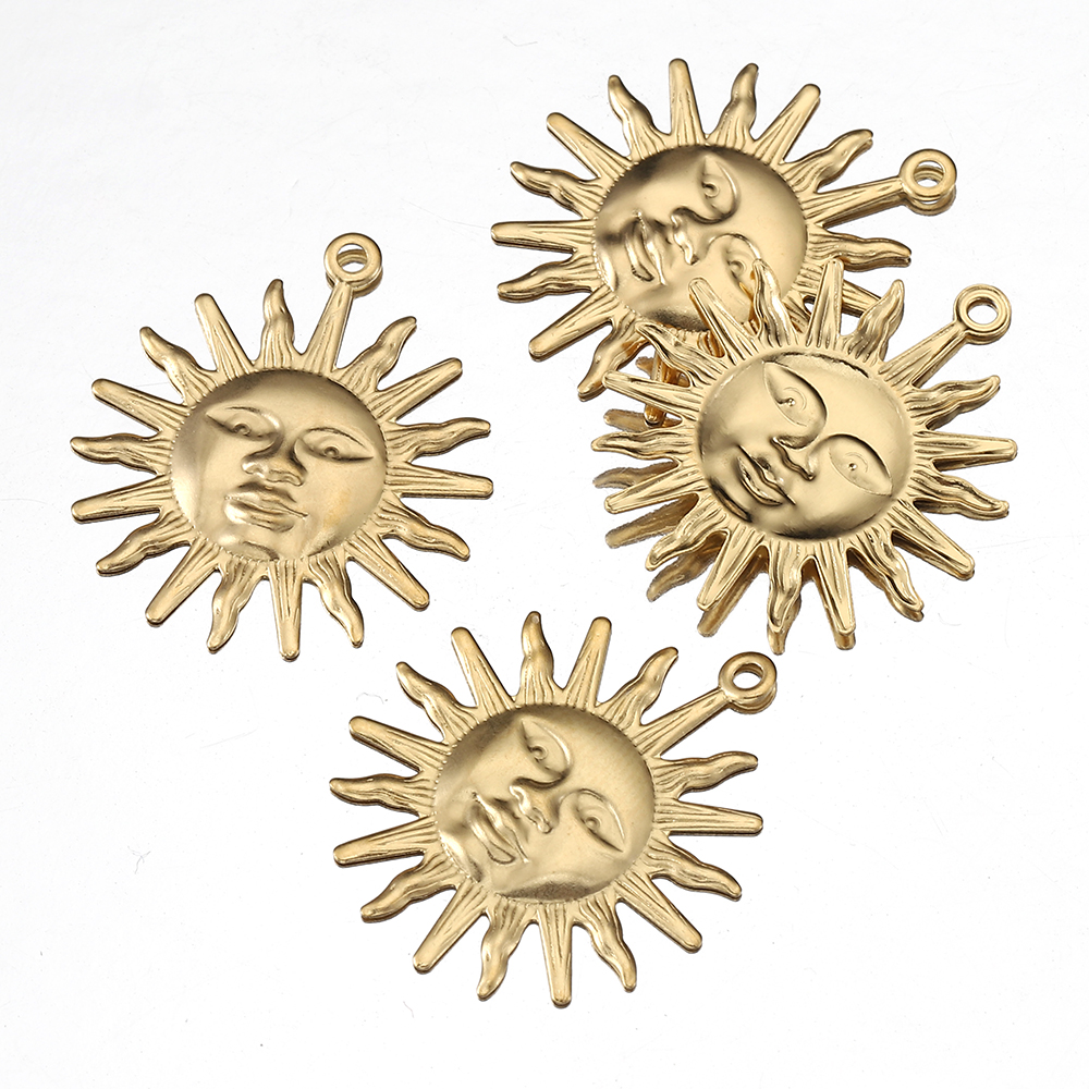 5pcs Stainless Steel Sun Penda - Moon Star Earrings 评论和价格
