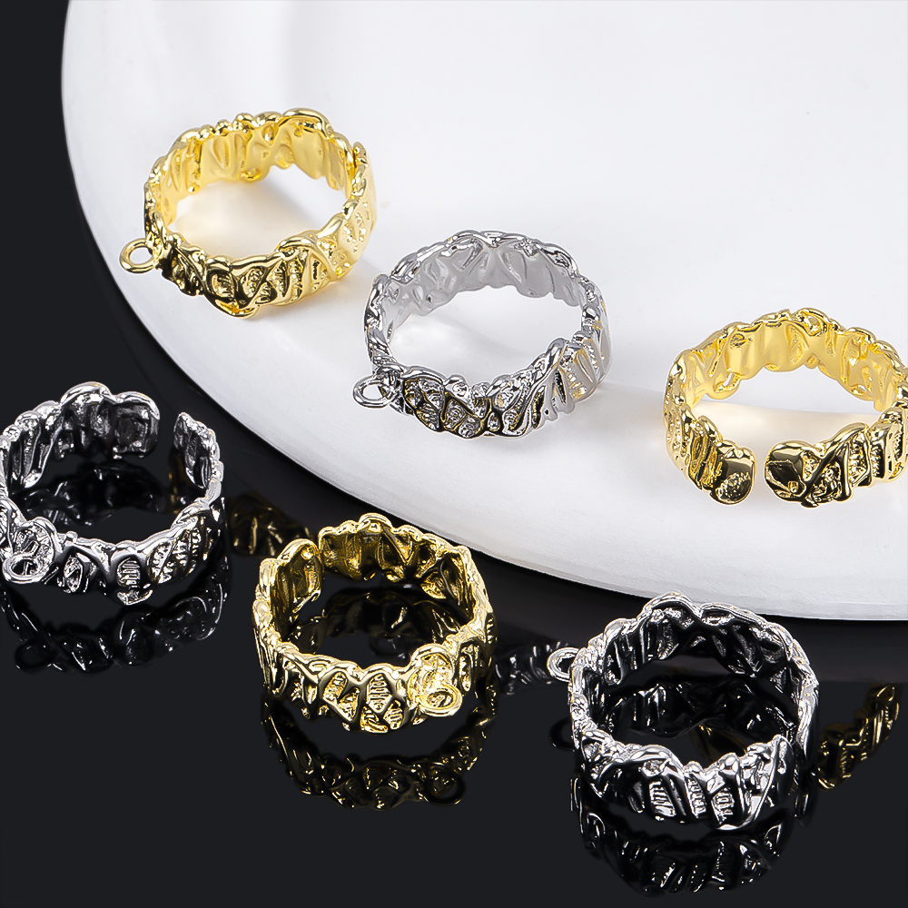 2Pcs Gold Plated Irregular Ope - Gold Plated Ring 评论和价格