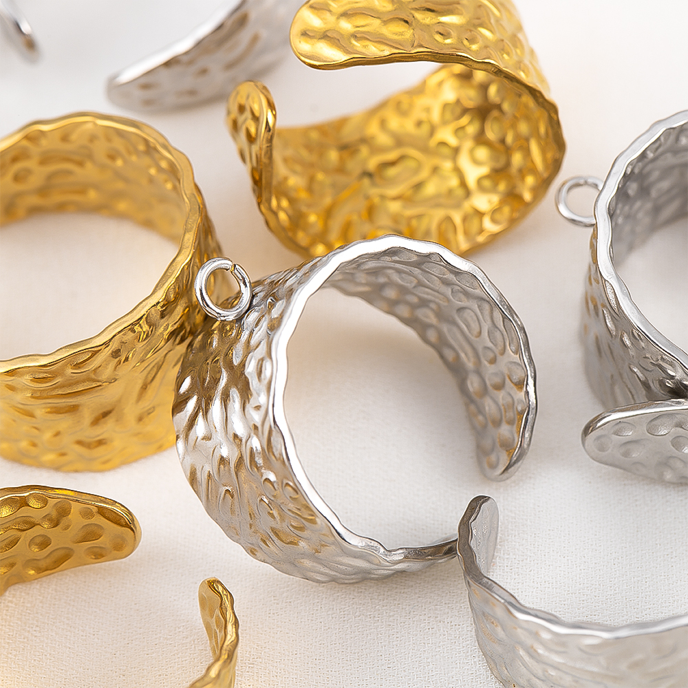 2pcs Stainless Steel 18K Gold  - Gold Plated Ring 评论和价格