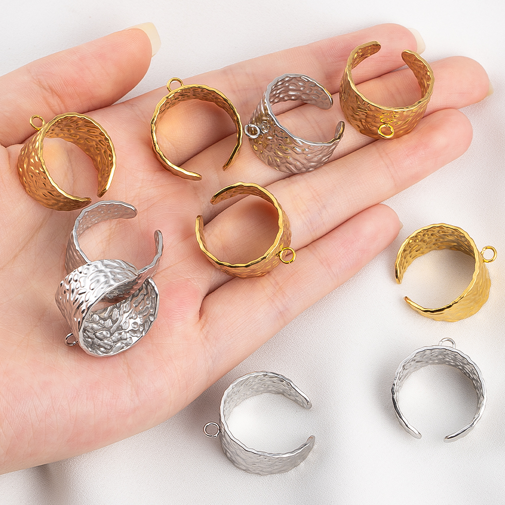2pcs Stainless Steel 18K Gold  - Gold Plated Ring 评论和价格